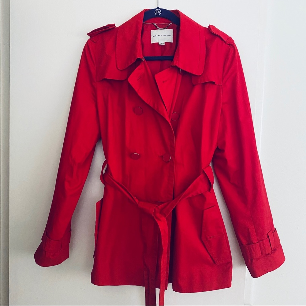 Banana Republic Classic Red Trench Coat